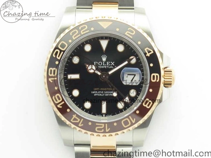 SS SS RG II Edition Black RG Black Bezel Best Dial GMF 126711CHNR 904L on GMT-Master Ceramic 904L Brown A2836 Bracelet 0510